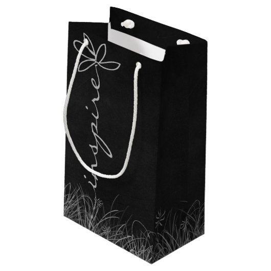 Petit Sac Cadeau INSPIRE le texte sur le tableau noir (Dos Angle)