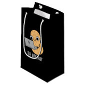 Petit Sac Cadeau Internut Funny Internet Peanut Pun Dark BG (Devant Angle)