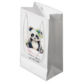 Petit Sac Cadeau Invitation d'anniversaire Panda, Anniversaire de f (Devant Angle)