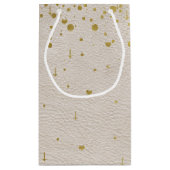 Petit Sac Cadeau Invitations pour mariages | Monogramme Gold Confet (Dos)