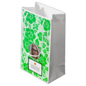 Petit Sac Cadeau iridescent green lace with Christmas flower (Dos Angle)