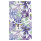 Petit Sac Cadeau Iris Floral Aquarelle Jaune Violet (Dos)