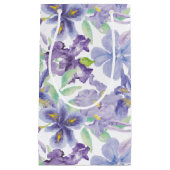 Petit Sac Cadeau Iris Floral Aquarelle Jaune Violet (Devant)