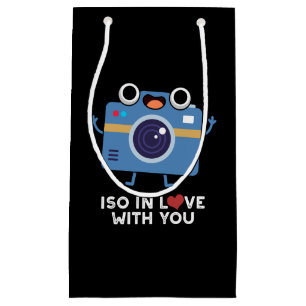 Petit Sac Cadeau ISO En amour avec vous amusant Caméra Pun Dark BG