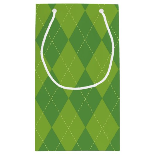 Petit Sac Cadeau Jacquard vert (Dos)