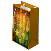 Petit Sac Cadeau Jacquard vintage classique et chute rustique pinec (Dos Angle)