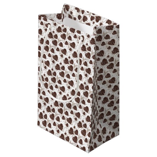 Petit Sac Cadeau J'adore le café!! (Devant Angle)