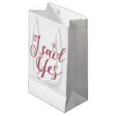 Petit Sac Cadeau J'Ai Dit Oui - Bachelorette Mariage (Devant Angle)