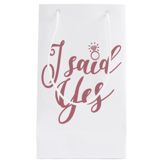 Petit Sac Cadeau J'Ai Dit Oui - Bachelorette Mariage (Devant)