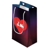 Petit Sac Cadeau J'aime des scooteurs (Devant Angle)