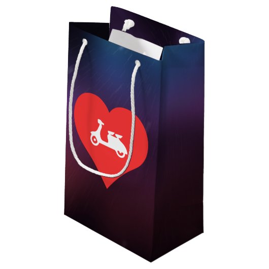 Petit Sac Cadeau J'aime des scooteurs (Dos Angle)