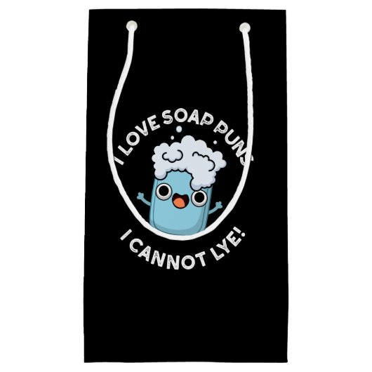 Petit Sac Cadeau J'Aime Les Puns De Savon Je Ne Peux Pas Lire Drôle (Devant)