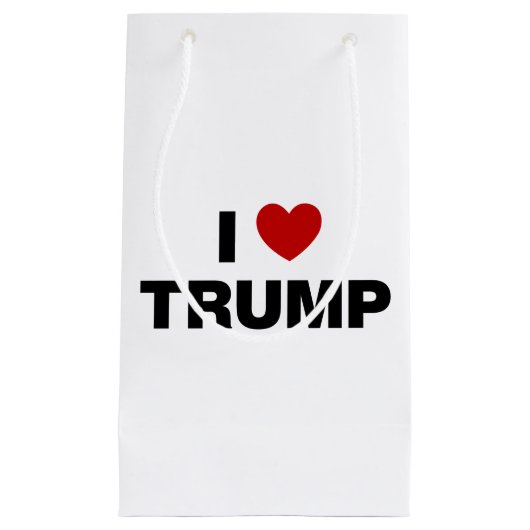 Petit Sac Cadeau J'aime Trump (Devant)