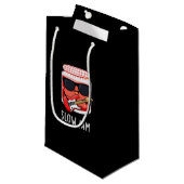 Petit Sac Cadeau Jam Lent Amusant Nourriture Pun Dark BG (Devant Angle)