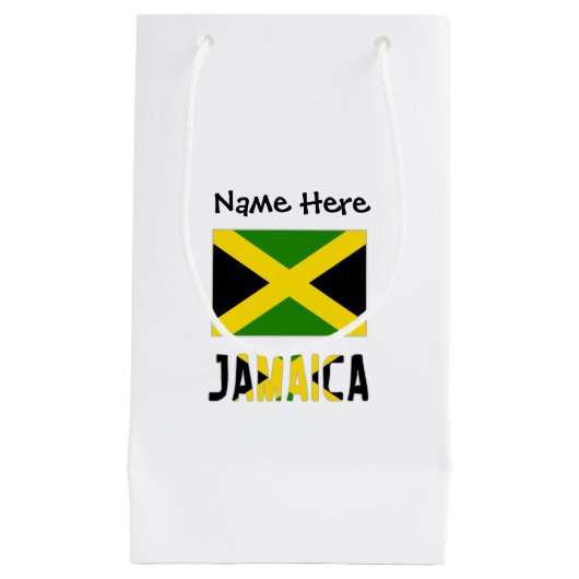 Petit Sac Cadeau Jamaïque et Jamaïque avec votre nom (Devant)