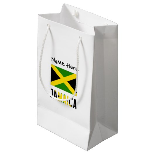 Petit Sac Cadeau Jamaïque et Jamaïque avec votre nom (Devant Angle)