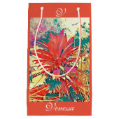 Petit Sac Cadeau Jardin d'art abstrait d'arbuste de monogramme BAE  (Devant)