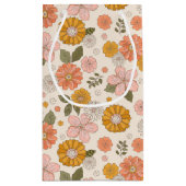 Petit Sac Cadeau Jardin rose et orange Motif (Dos)