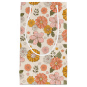 Petit Sac Cadeau Jardin rose et orange Motif (Devant)