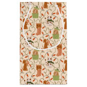 Petit Sac Cadeau Jaune Animaux de compagnie Motif (Dos)