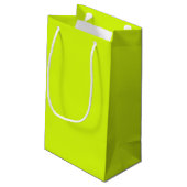 Petit Sac Cadeau Jaune Chartreuse uni (Dos Angle)