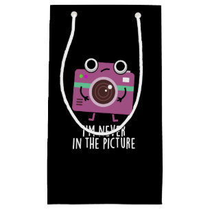 Petit Sac Cadeau Je ne suis jamais dans la photo drôle Caméra jeu d