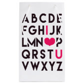 Petit Sac Cadeau JE VOUS AIME - Sacs-Cadeaux Alphabet Romantique (Dos)