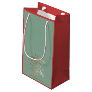 Petit Sac Cadeau Je Vous Souhaite De Joyeuses Couleurs De Noël