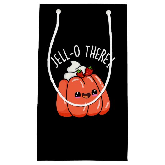 Petit Sac Cadeau Jello There Funny Orange Jello Pun Dark BG (Devant)