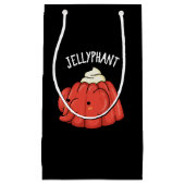 Petit Sac Cadeau Jellyphant Funny Elephant Jelly Pun Dark BG (Devant)