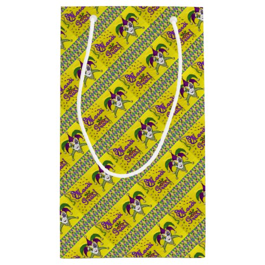 Petit Sac Cadeau Jester Mask Mardi Gras Arlequin (Dos)