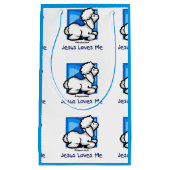 Petit Sac Cadeau Jésus m'aime agneau (Devant)