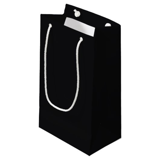 Petit Sac Cadeau Jet noir couleur solide (Devant Angle)