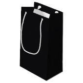Petit Sac Cadeau Jet noir couleur solide (Dos Angle)