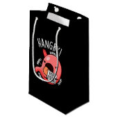 Petit Sac Cadeau Jeu d'estomac factice Hangry Funny BG Dark (Devant Angle)