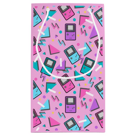 Petit Sac Cadeau Jeu rose rétro (Dos)