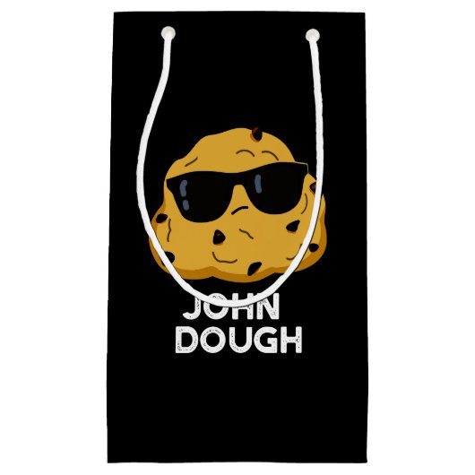 Petit Sac Cadeau John Dough Funny Baking Pun Dark BG (Devant)