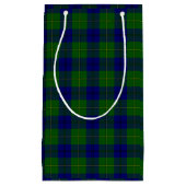 Petit Sac Cadeau Johnstone tartan bleu vert plaid (Devant)