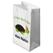 Petit Sac Cadeau Joli anniversaire ! Tortue (Devant Angle)