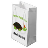 Petit Sac Cadeau Joli anniversaire ! Tortue (Dos Angle)
