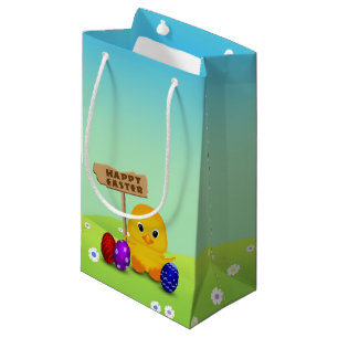 Petit Sac Cadeau Joli bébé de Pâques poussin
