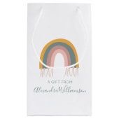 Petit Sac Cadeau Joli Boho Rainbow Un Cadeau De Personnalisé (Dos)