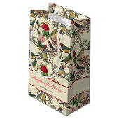 Petit Sac Cadeau Joli Chintzy Victorian Scrapbook Bird Design (Dos Angle)