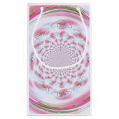 Petit Sac Cadeau Joli design de fractures rose et vert (Dos)