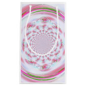 Petit Sac Cadeau Joli design de fractures rose et vert (Devant)