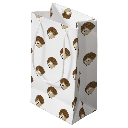 Petit Sac Cadeau Joli hérisson Brown (Devant Angle)