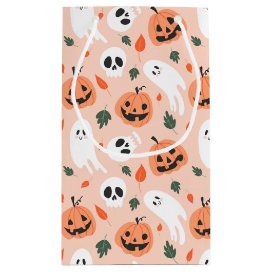 Petit Sac Cadeau Joli Jack-O-Lanterne et Motif fantôme (Dos)