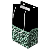 Petit Sac Cadeau Joli Jaguar vert Imprimer fille Jade Bow et nom (Dos Angle)
