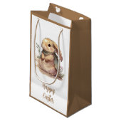 Petit Sac Cadeau Joli lapin de Pâques (Devant Angle)