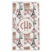 Petit Sac Cadeau Joli Monogramme Thème Français | Les monuments de (Dos)